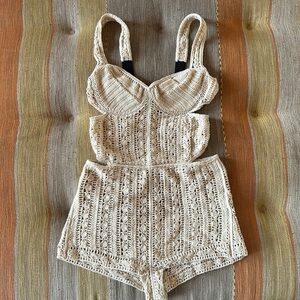 Indah Floyd crochet romper / bodysuit